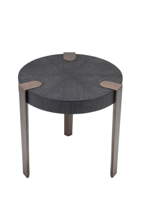 Charcoal Gray Oak Veneer Side Table | Eichholtz Oxnard | OROA