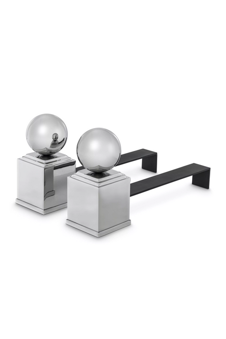 Classic Style Metal Andiron Set (2) | Eichholtz Viviers | OROA.com