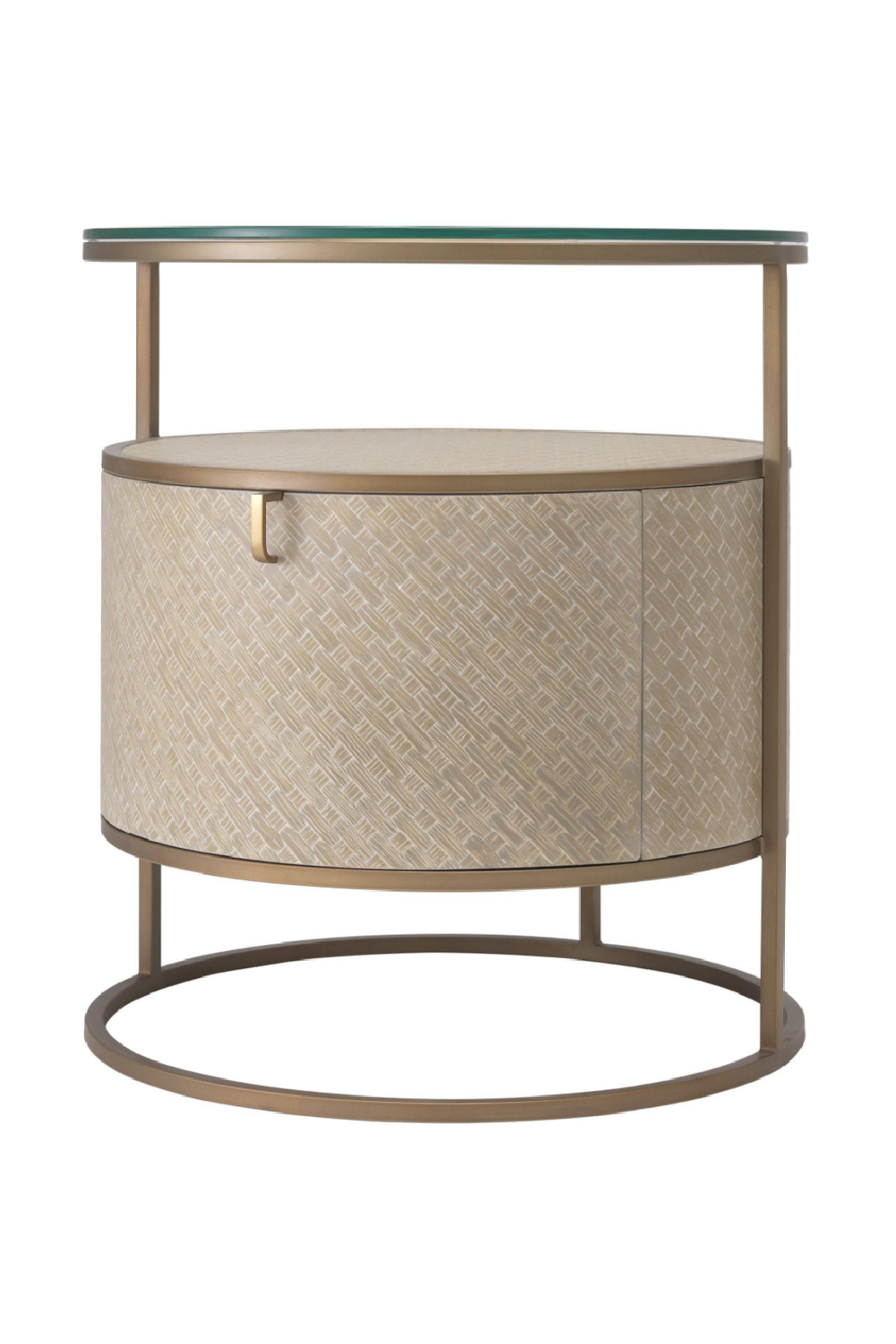 Round Woven Oak Bedside Table | Eichholtz Napa Valley | Oroa.com