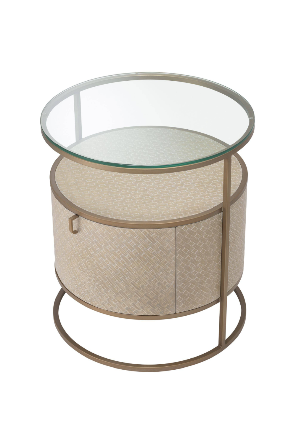 Round Woven Oak Bedside Table | Eichholtz Napa Valley | Oroa.com