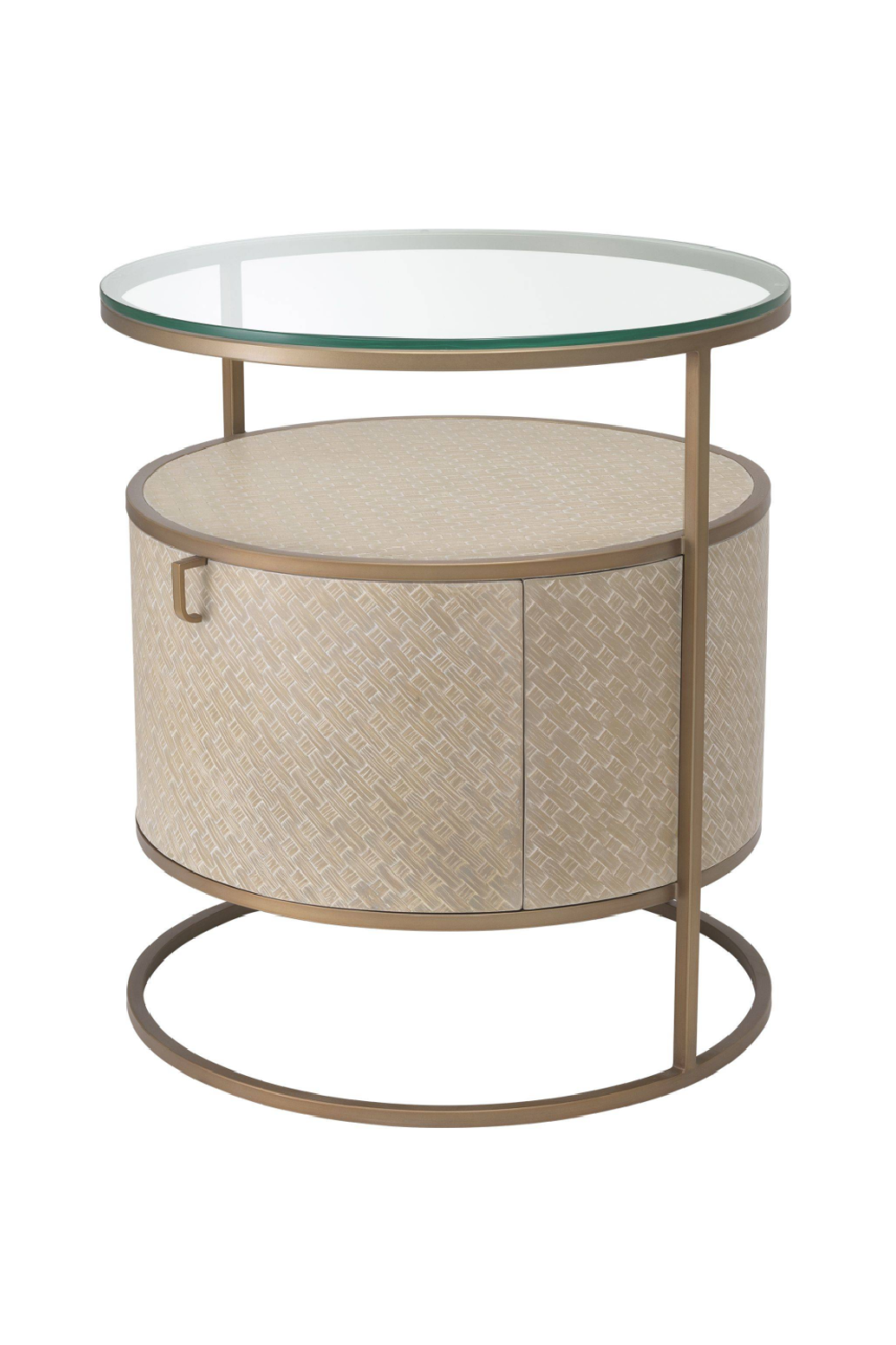 Round Woven Oak Bedside Table | Eichholtz Napa Valley | Oroa.com