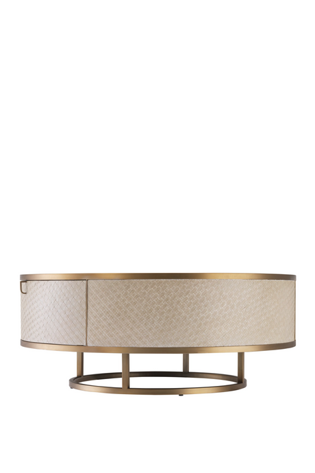 Brass Oak Round Coffee Table | Eichholtz Napa Valley | OROA