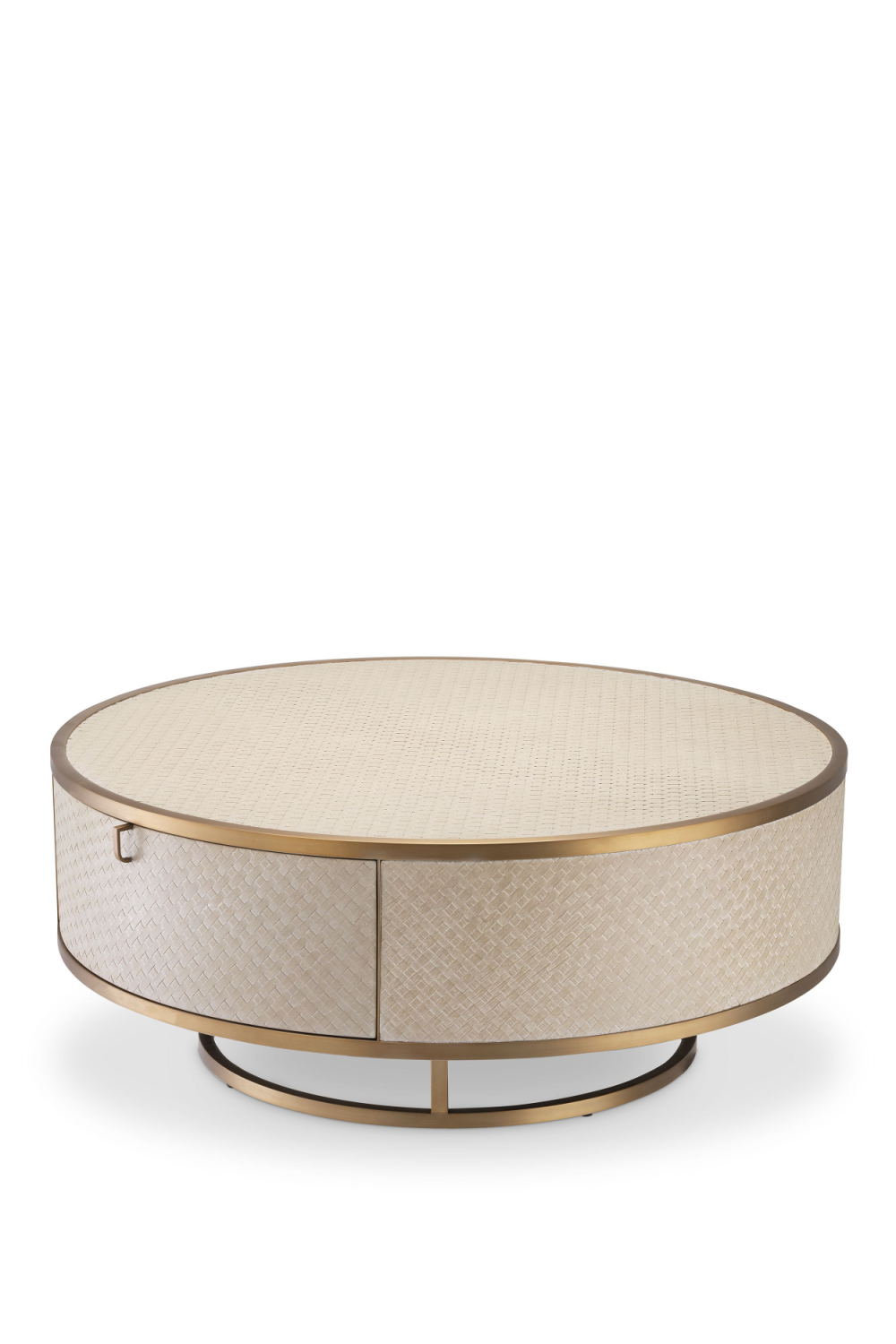 Brass Oak Round Coffee Table | Eichholtz Napa Valley | OROA