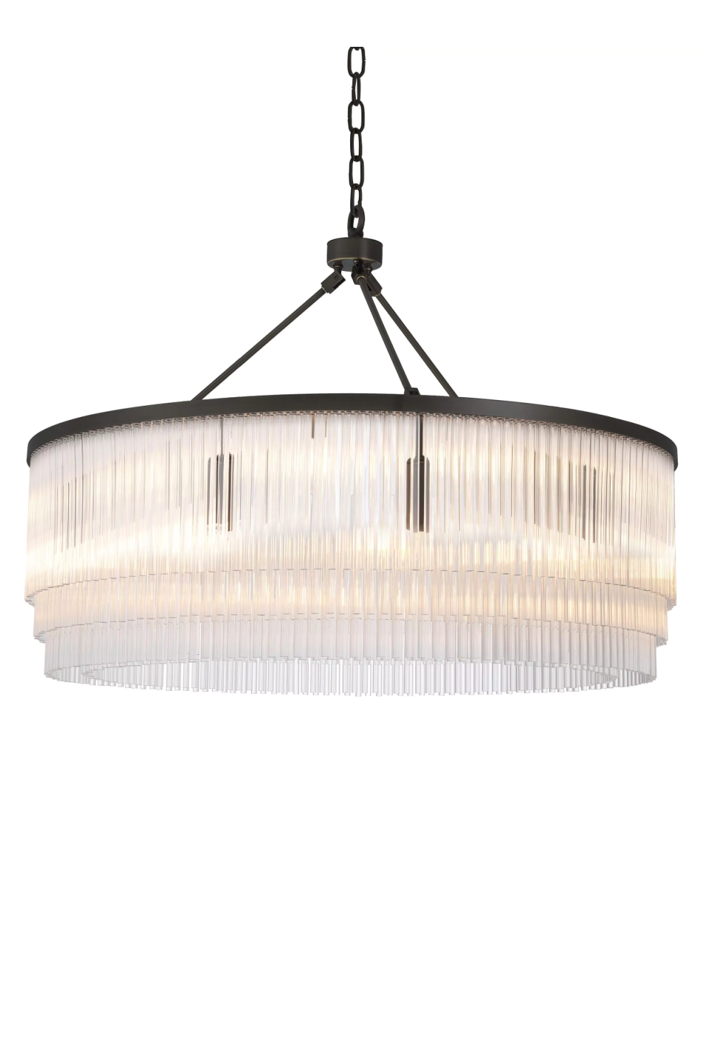 Bronze Glass Layered Chandelier L | Eichholtz Hector | OROA.com