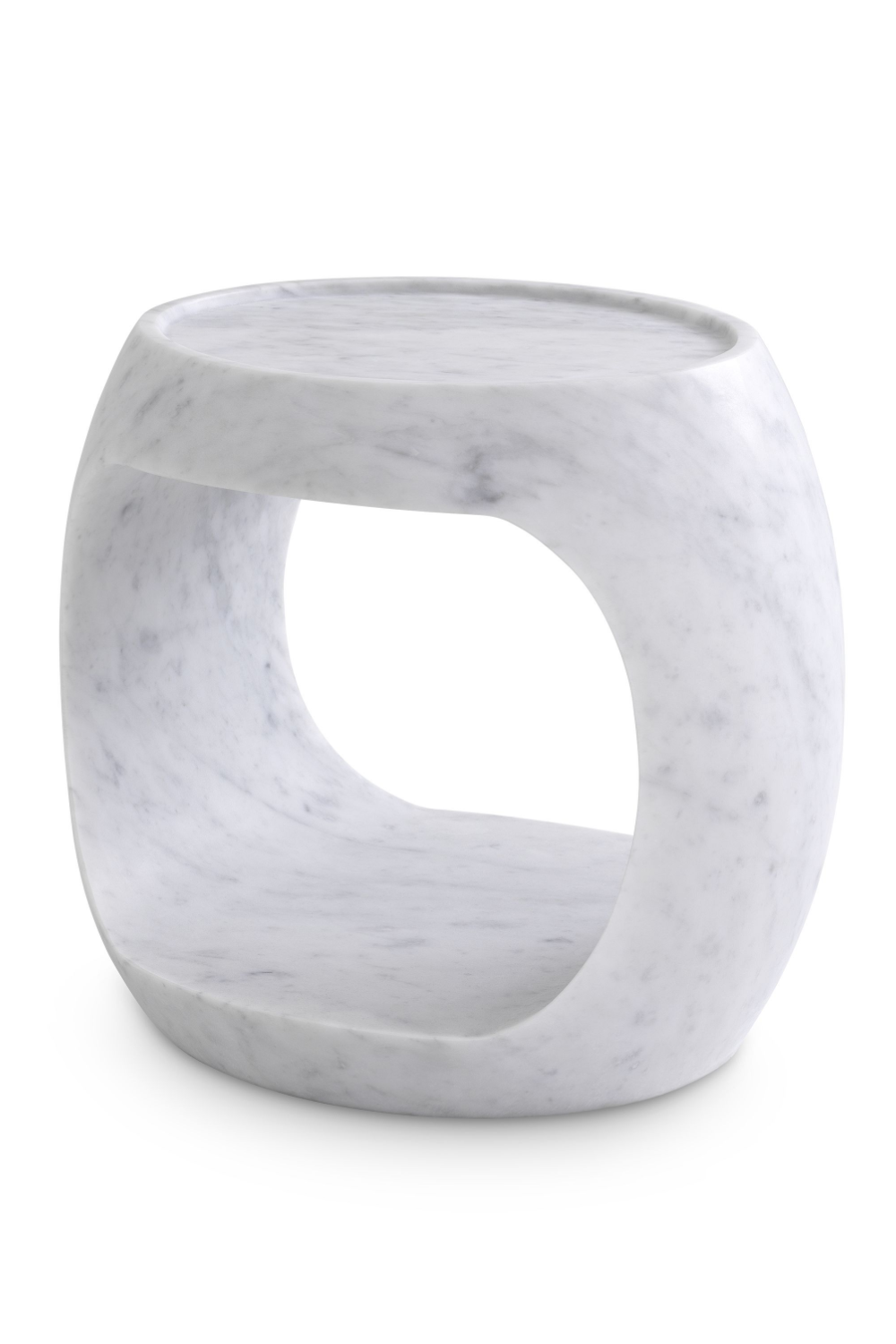White Marble Round Side Table | Eichholtz Clipper Low | OROA