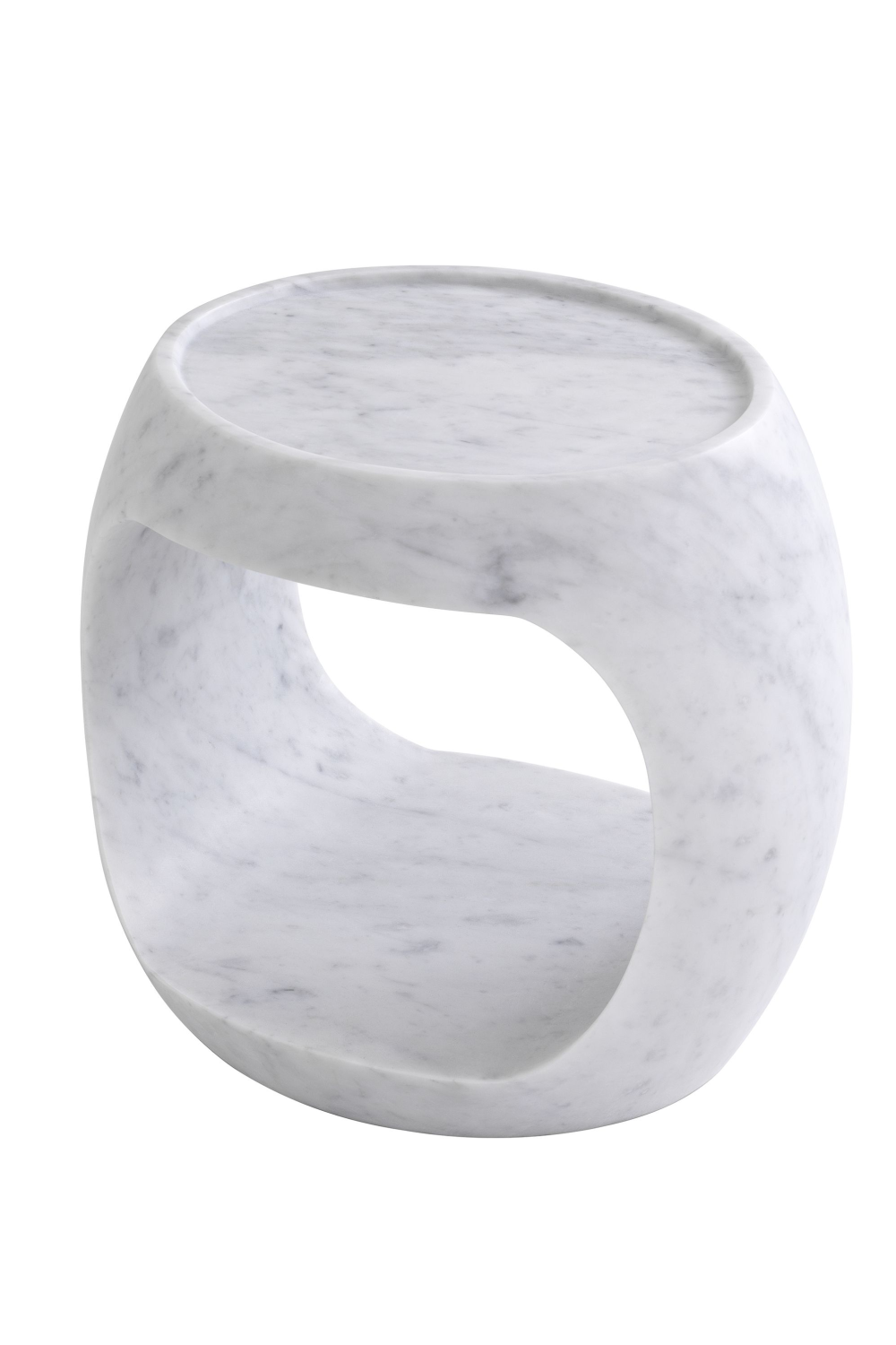 White Marble Round Side Table | Eichholtz Clipper Low | OROA