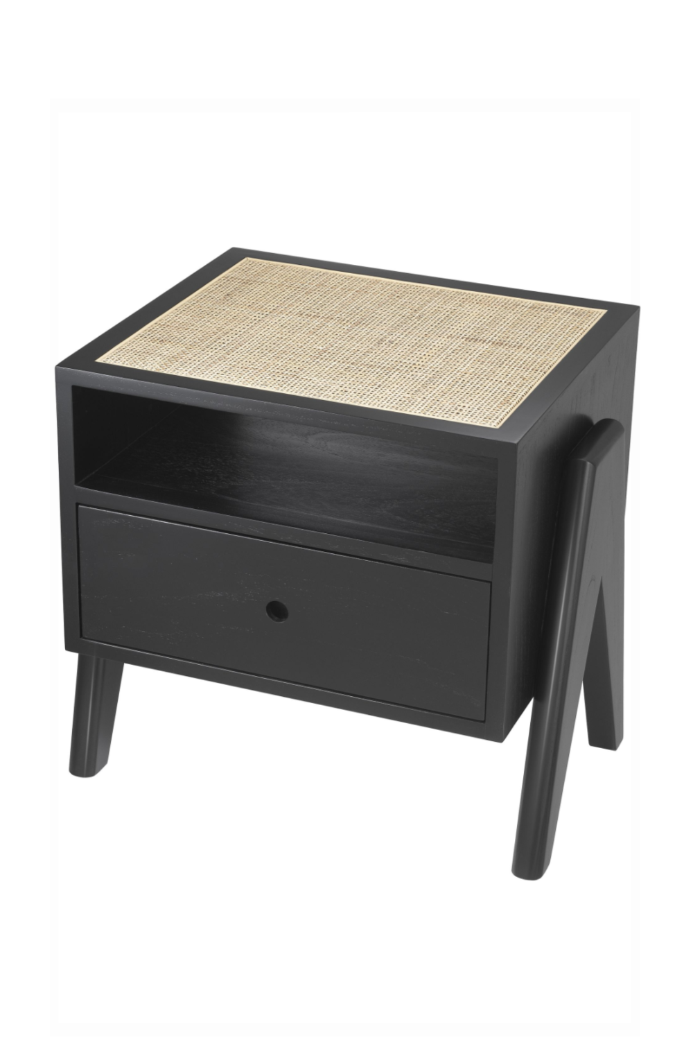 Black Rattan Bedside Table | Eichholtz Latour | OROA