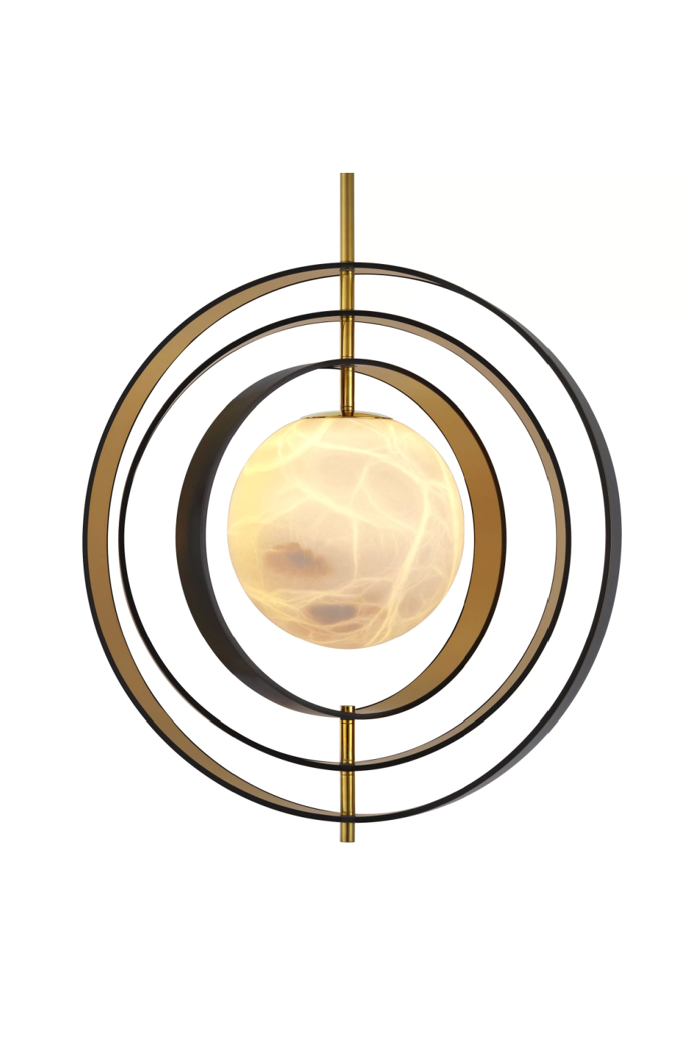 Gold Ringed Alabaster Chandelier | Eichholtz Pearl | OROA