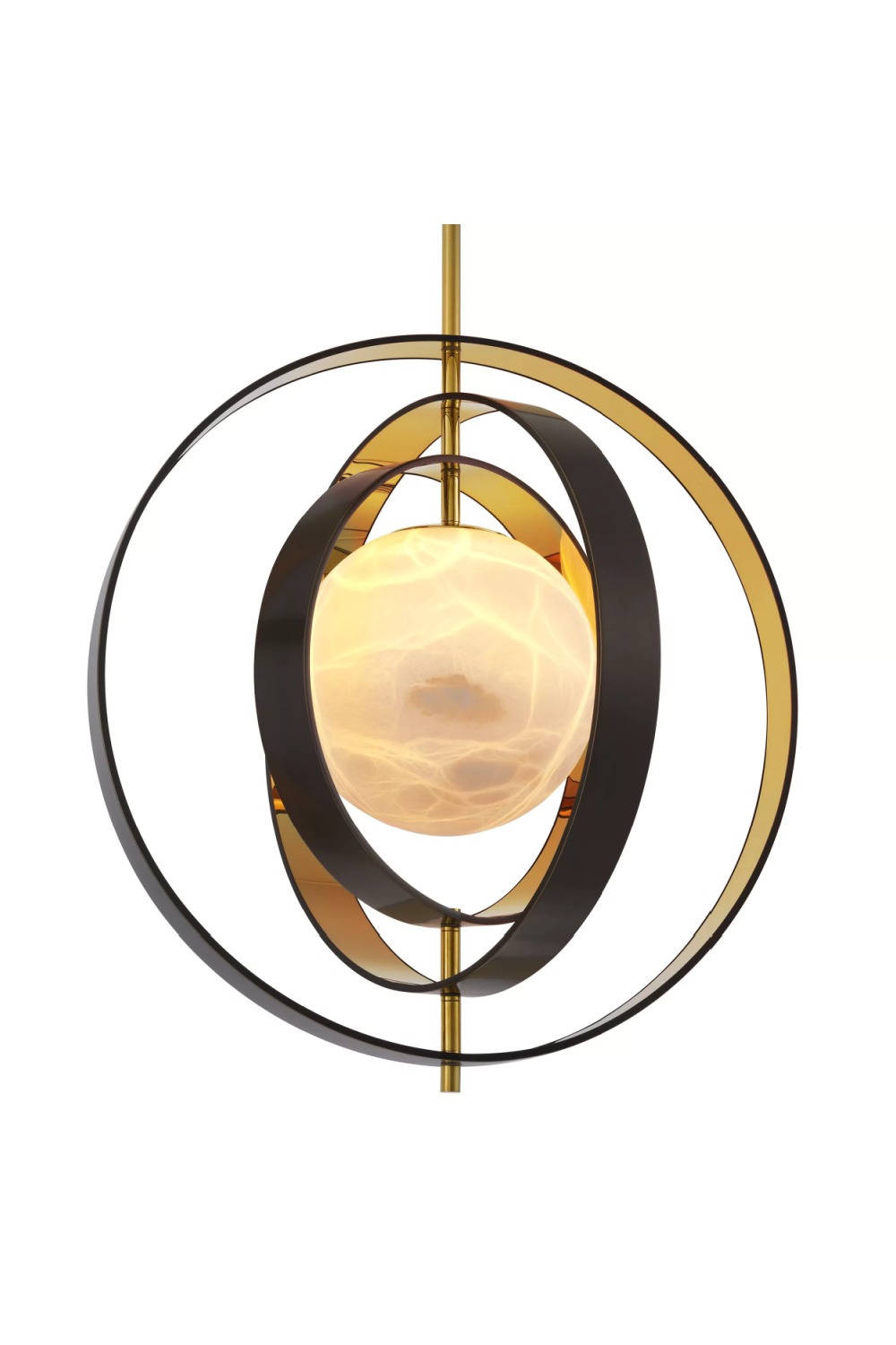 Gold Ringed Alabaster Chandelier | Eichholtz Pearl | OROA