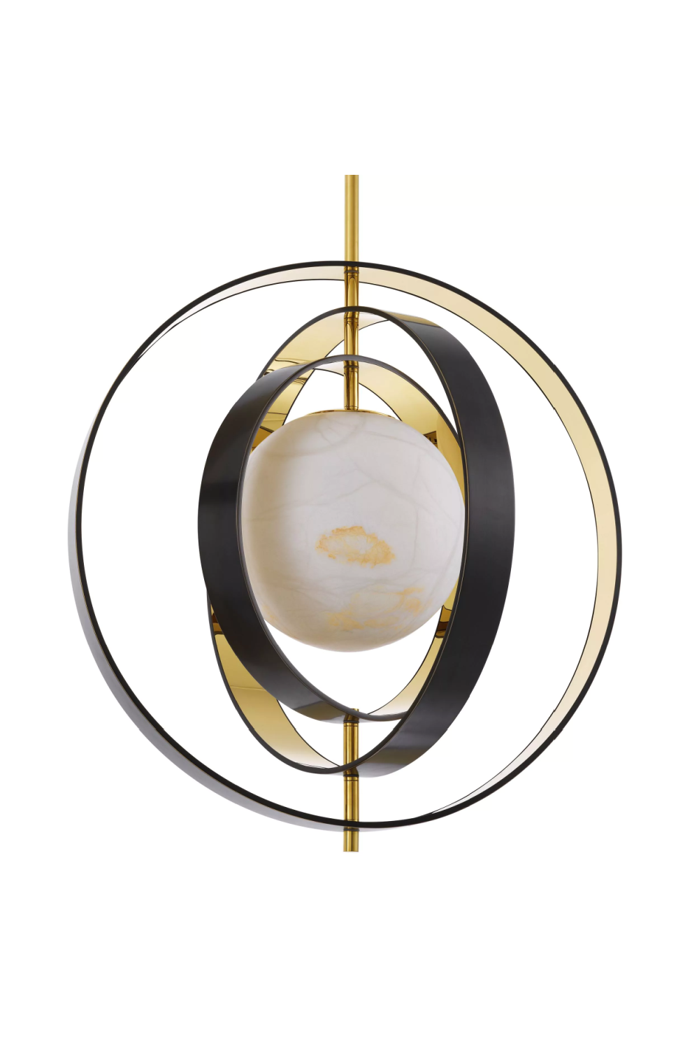 Gold Ringed Alabaster Chandelier | Eichholtz Pearl | OROA