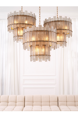Frosted Hand-Blown Glass Chandelier | Eichholtz Caprera | OROA TRADE