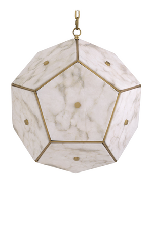 Pentagonal Alabaster Lantern | Eichholtz Gallo | OROA.com