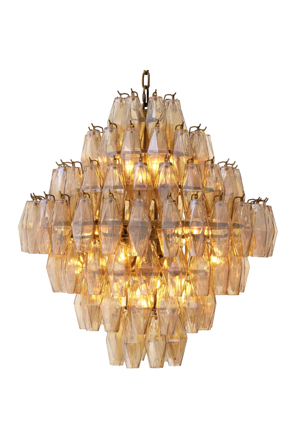 Diamond Amber Glass Chandelier | Eichholtz Benini | OROA.com