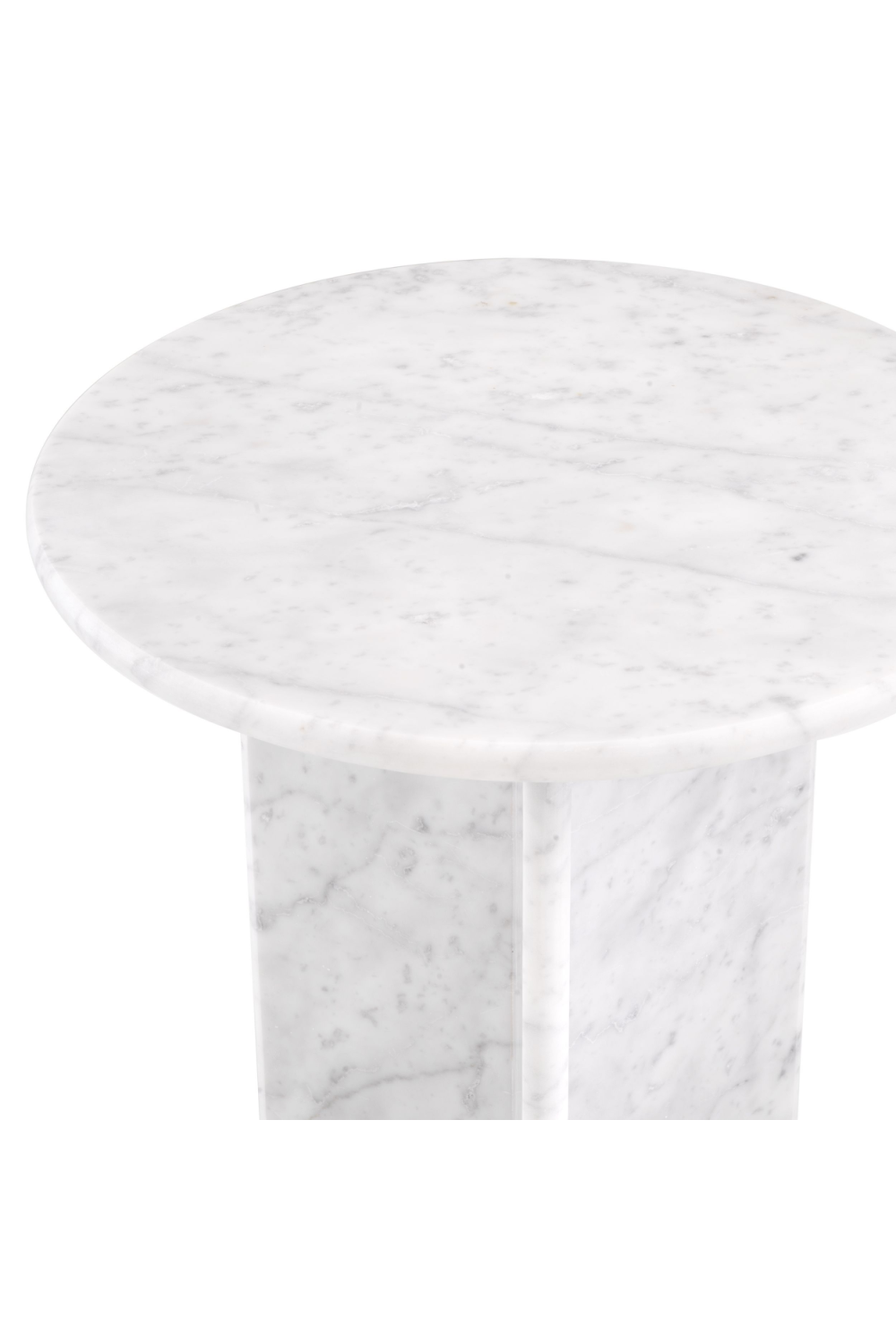 White Marble Round Side Table | Eichholtz Pontini | OROA