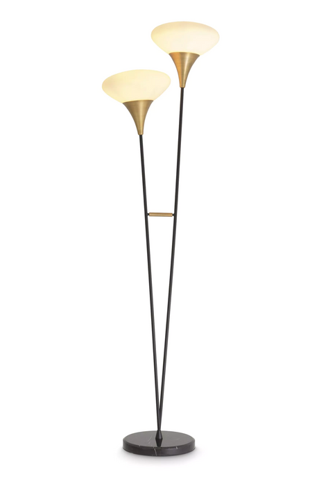 White Glass Shade Floor Lamp | Eichholtz Duco | OROA.com