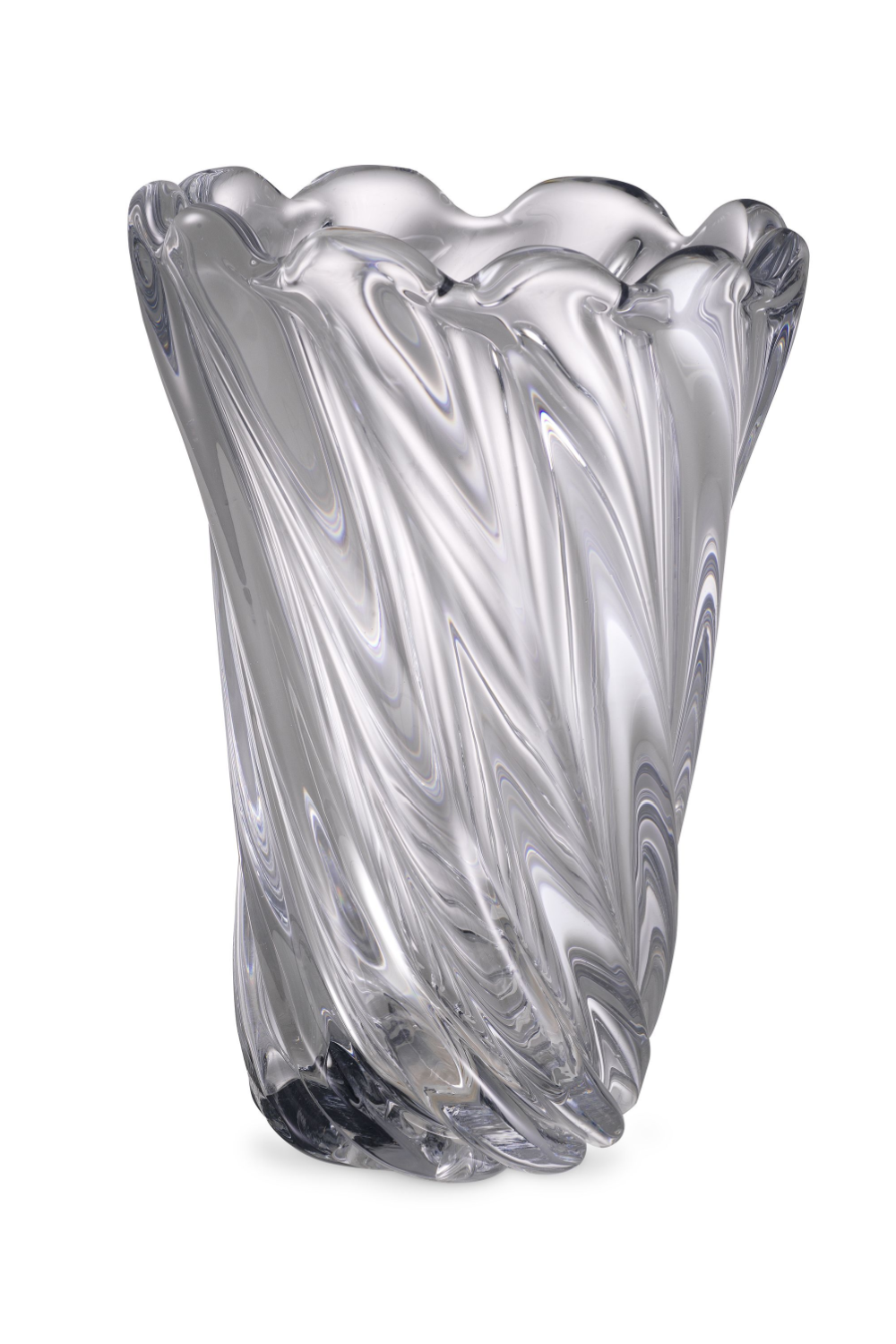 Clear Swirling Glass Vase | Eichholtz Contessa - L | Oroa.com