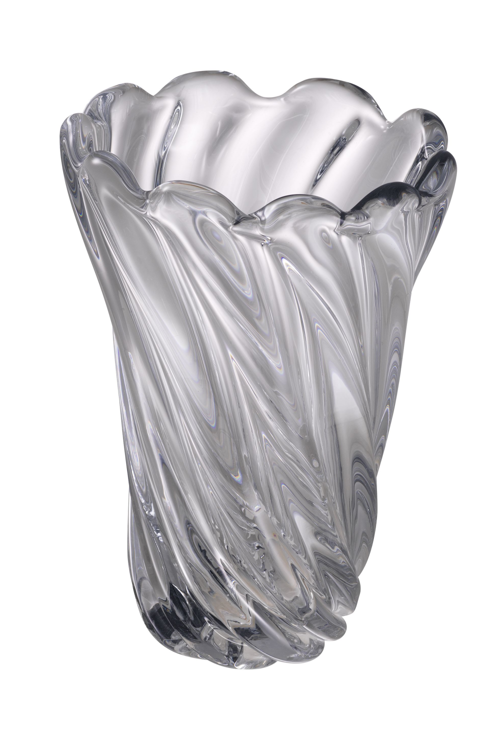 Clear Swirling Glass Vase | Eichholtz Contessa - L | OROAClear Swirling Glass Vase | Eichholtz Contessa - L | Oroa.com