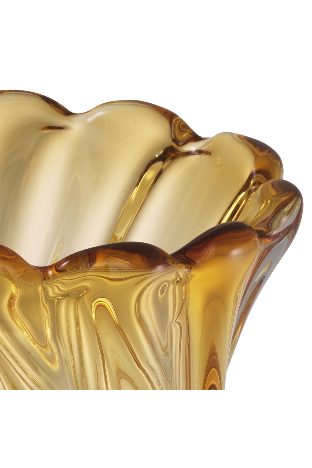 Yellow Swirling Glass Vase | Eichholtz Contessa - S | OROA