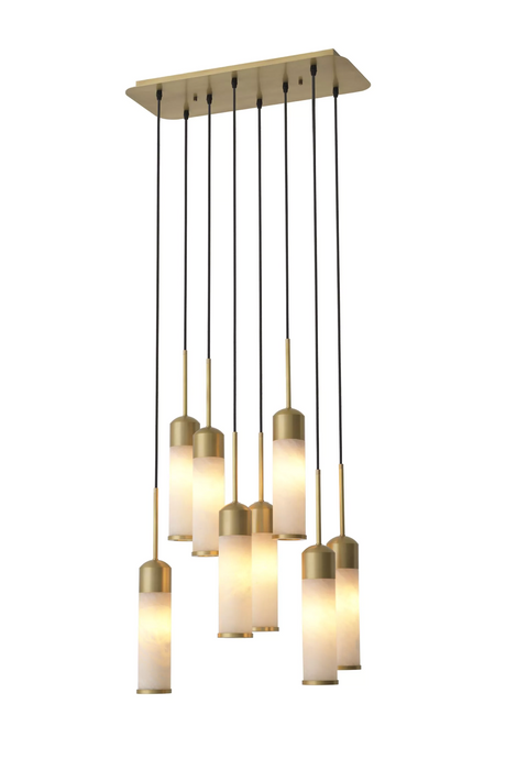 Tubular Alabaster Modern Chandelier | Eichholtz Eos | OROA
