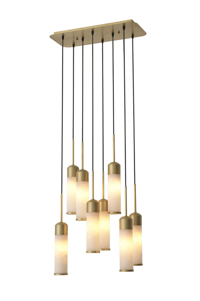 Tubular Alabaster Modern Chandelier | Eichholtz Eos | OROA