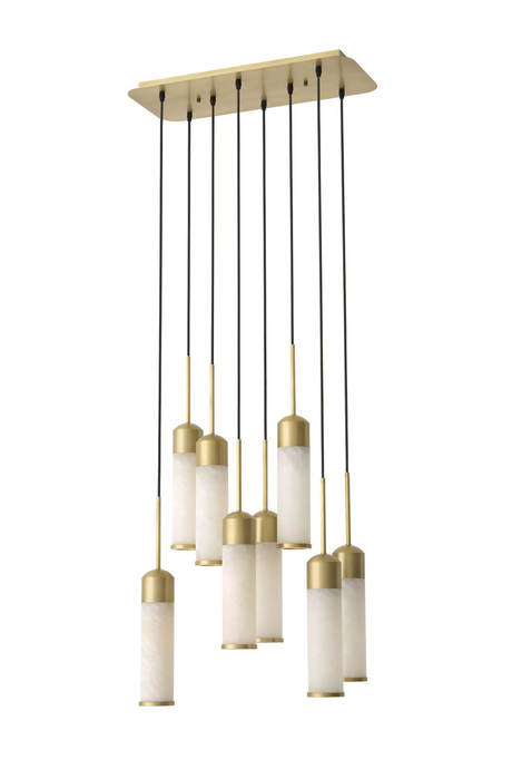 Tubular Alabaster Modern Chandelier | Eichholtz Eos | OROA