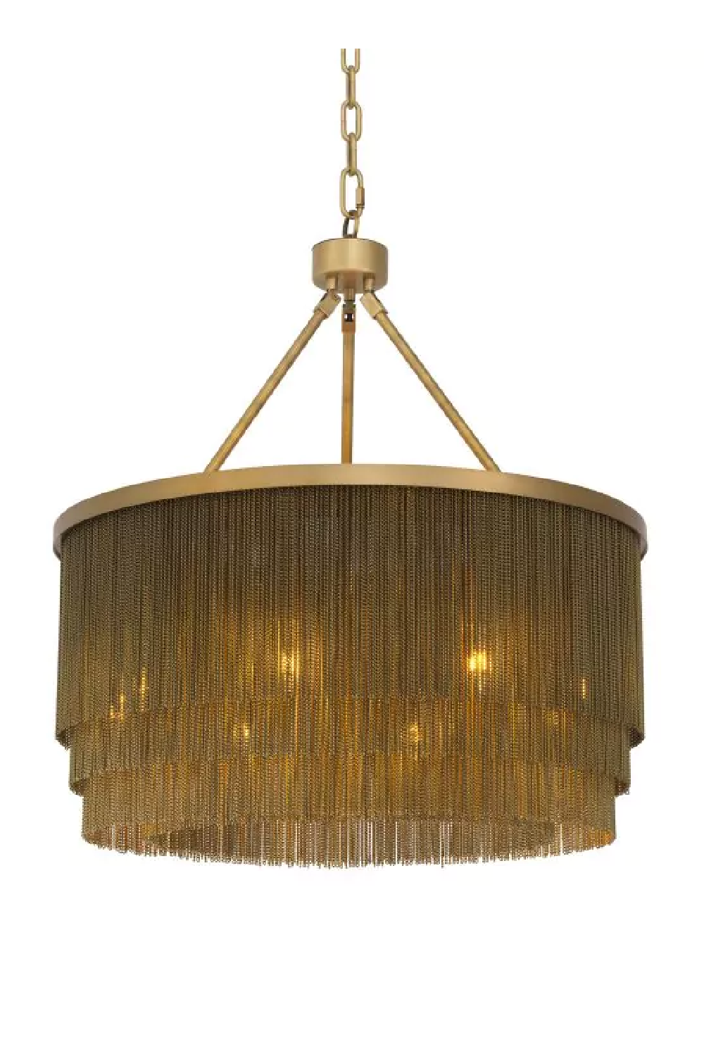 Round Golden Fringed Chandelier | Eichholtz Tissot | Oroa.com