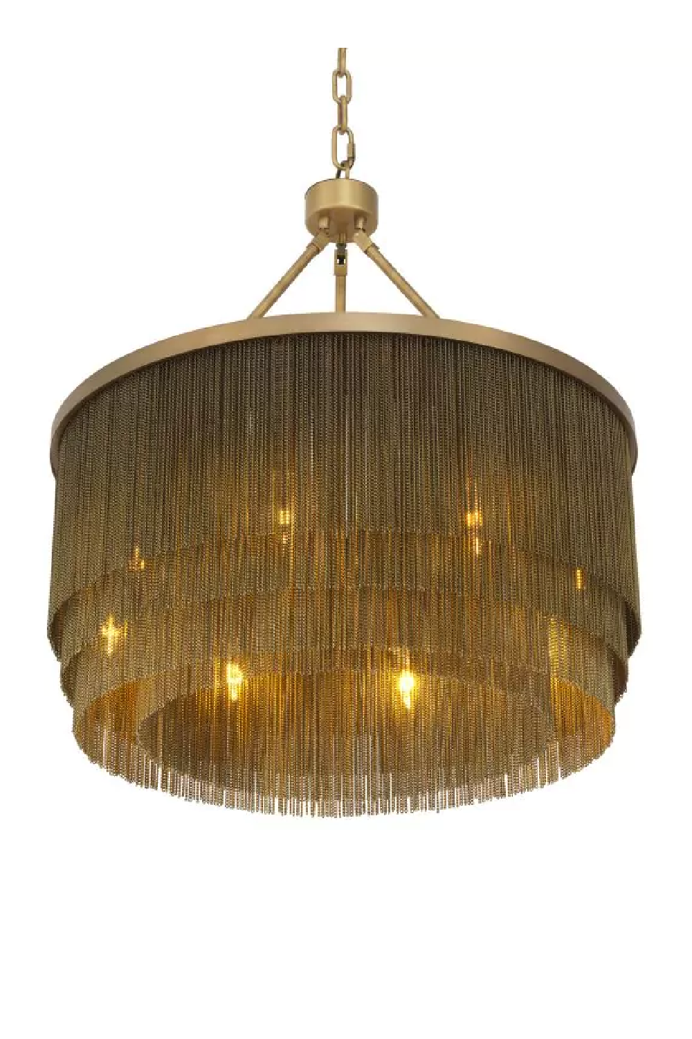 Round Golden Fringed Chandelier | Eichholtz Tissot | Oroa.com