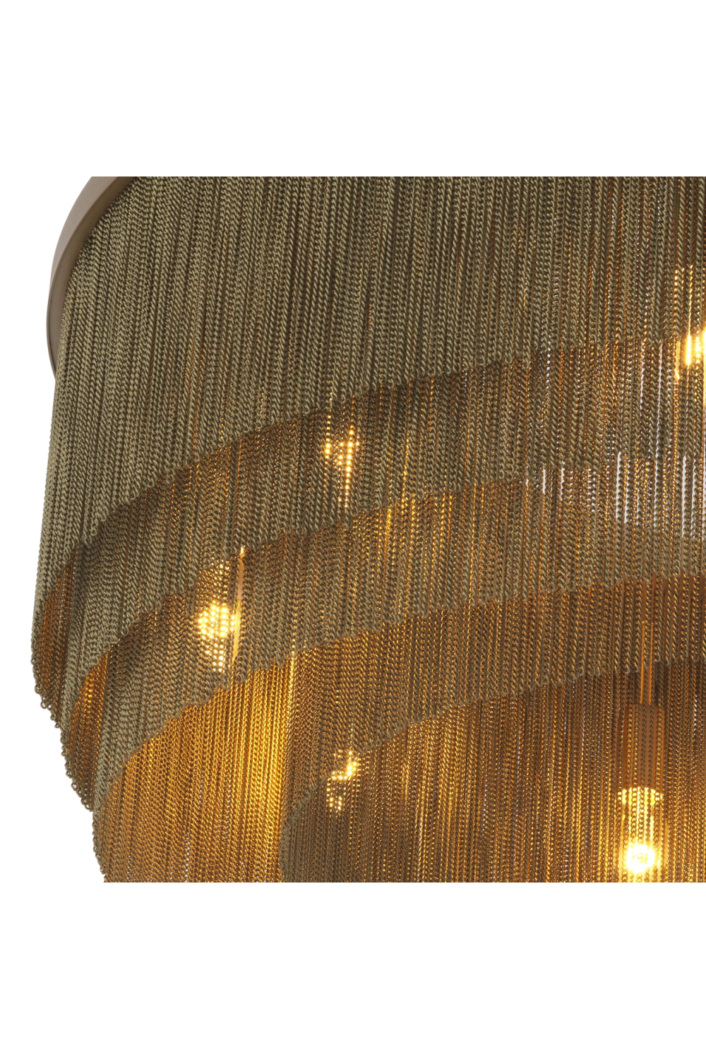 Round Golden Fringed Chandelier | Eichholtz Tissot | Oroa.com