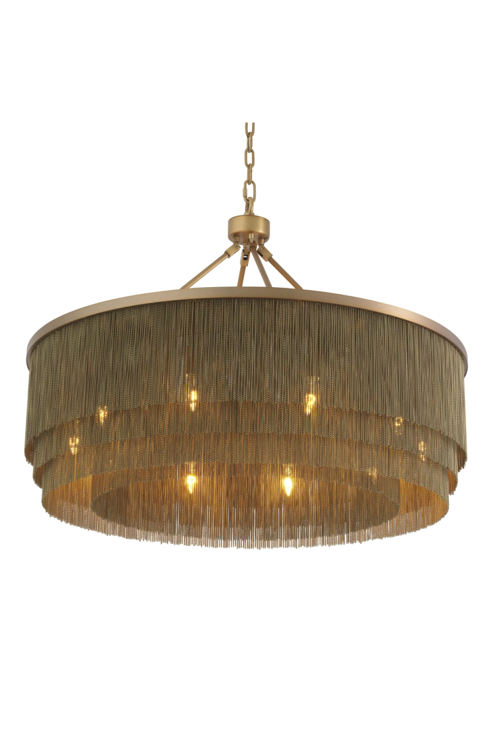 Round Golden Fringed Chandelier | Eichholtz Tissot | Oroa.com