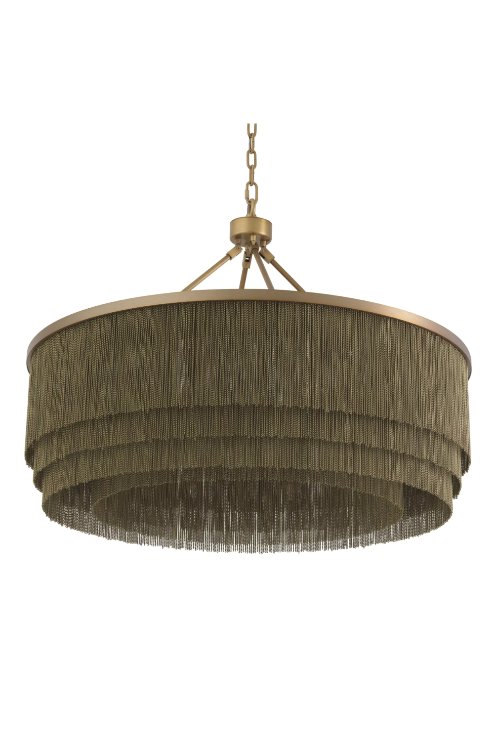 Round Golden Fringed Chandelier | Eichholtz Tissot | Oroa.com