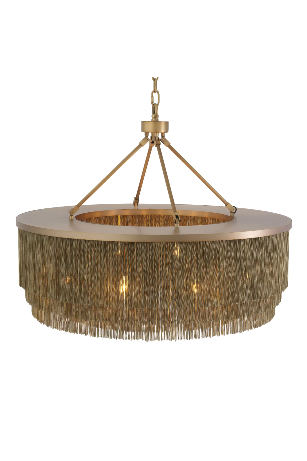 Round Golden Fringed Chandelier | Eichholtz Tissot | Oroa.com