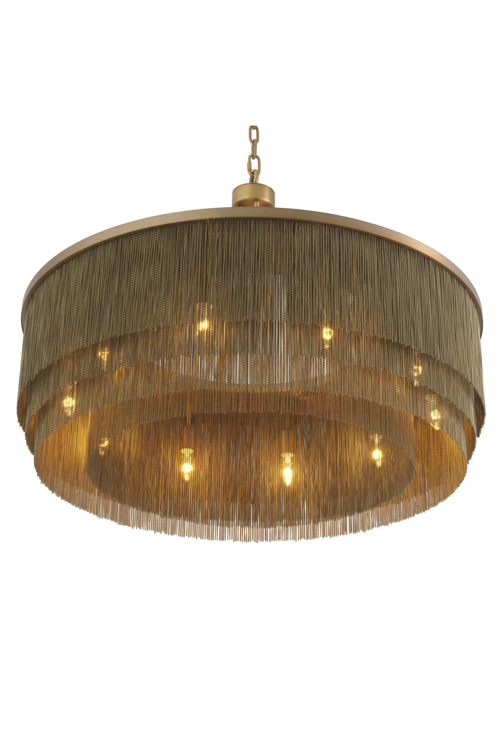 Round Golden Fringed Chandelier | Eichholtz Tissot | Oroa.com