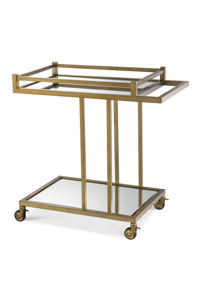 Stainless Steel Framed Glass Trolley | Eichholtz Beverly Hills | OROATRADE.com