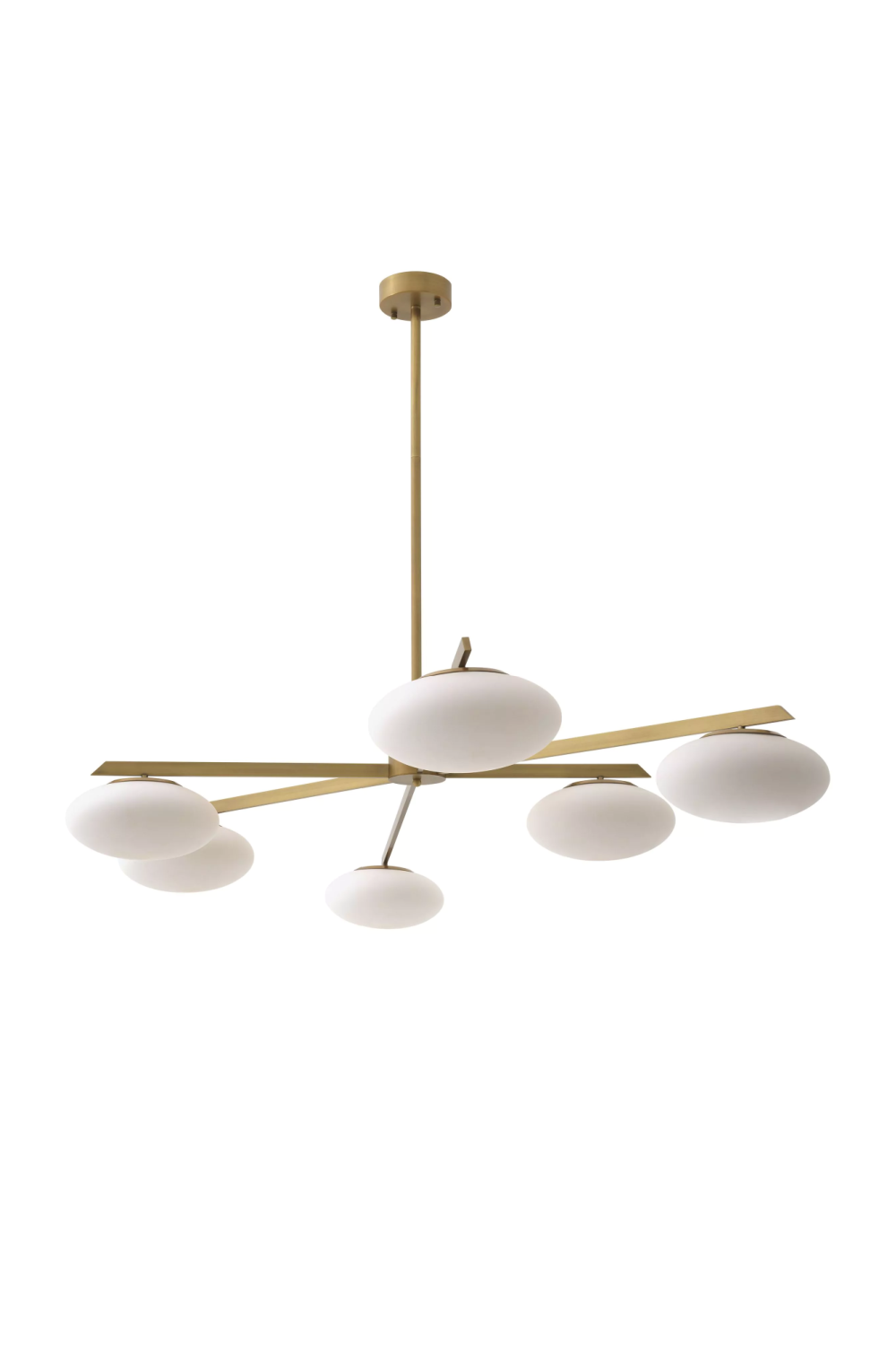 Elliptical White Glass Chandelier | Eichholtz Evergreen | OROA.com