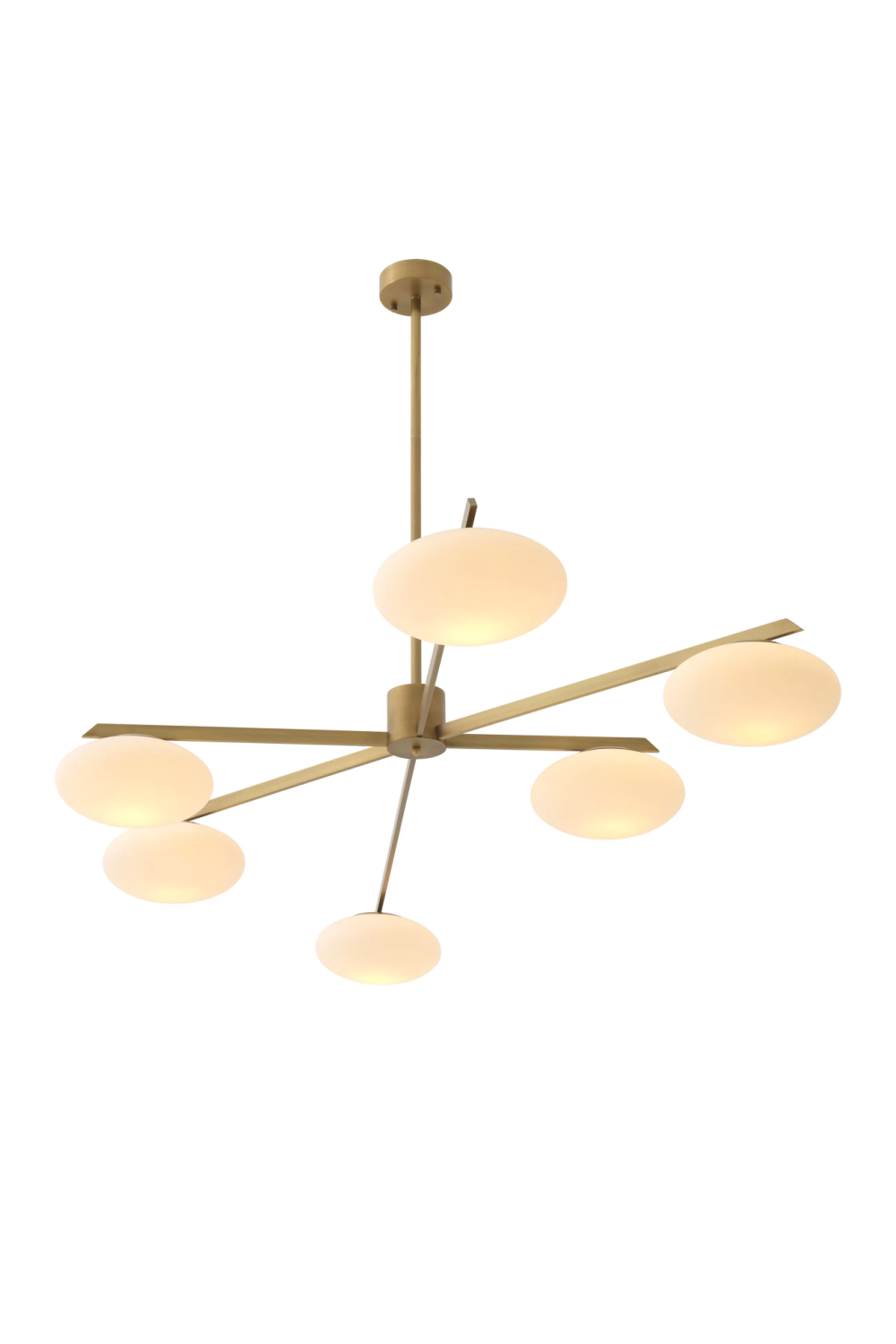 Elliptical White Glass Chandelier | Eichholtz Evergreen | OROA.com