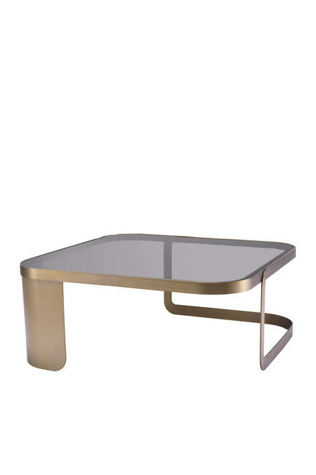 Architectural Brass Framed Coffee Table | Eichholtz Numa | OROA.com