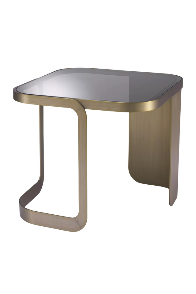 Architectural Brass Framed Side Table | Eichholtz Numa | Oroa.com