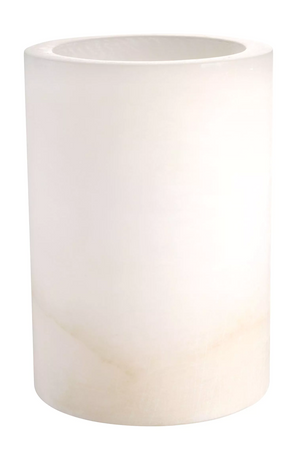 Cylindrical Translucent Alabaster Candle Holder | Eichholtz Mercer | OROA.com