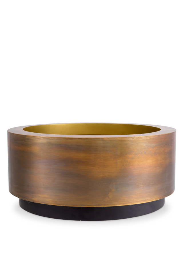 Vintage Brass Round Planter | Eichholtz Jasper | Oroa.com