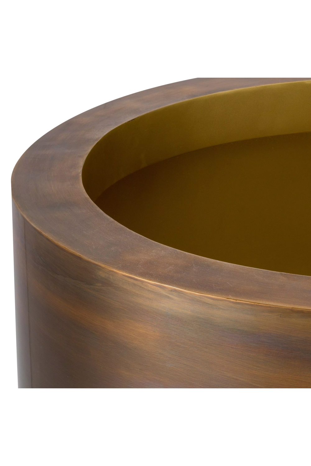 Vintage Brass Round Planter | Eichholtz Jasper | Oroa.com