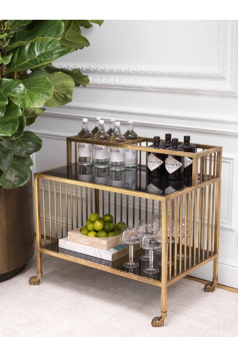 Contemporary Brass Trolley | Eichholtz Rutherford | Oroa.com