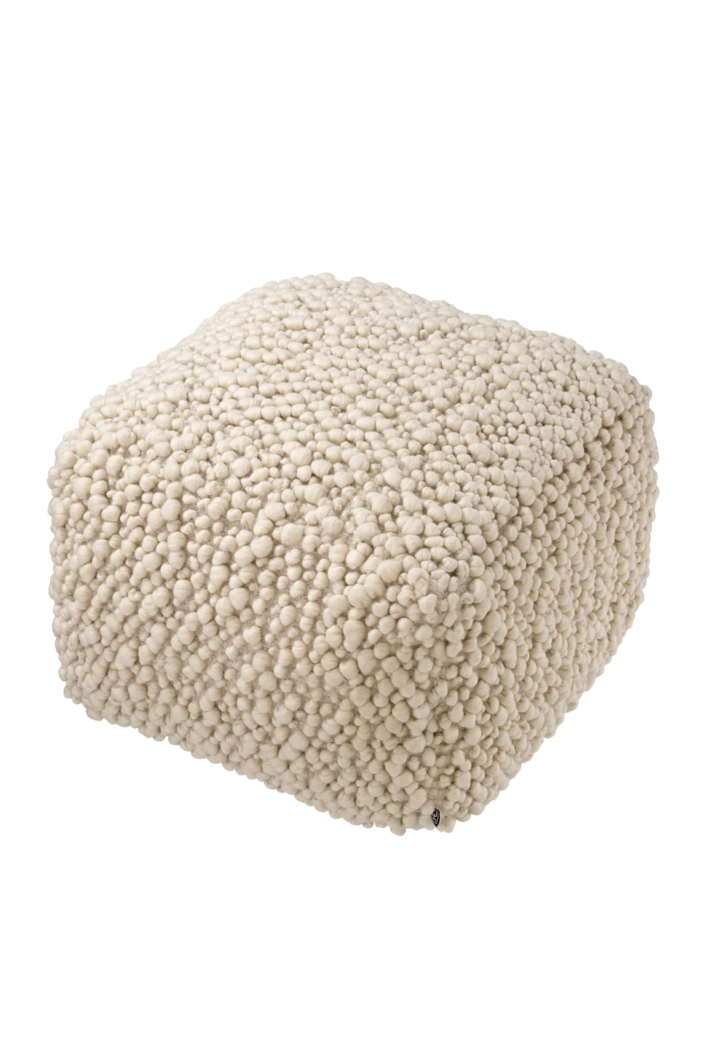 White Wool Cube Stool | Eichholtz Schillinger  | Oroa.com