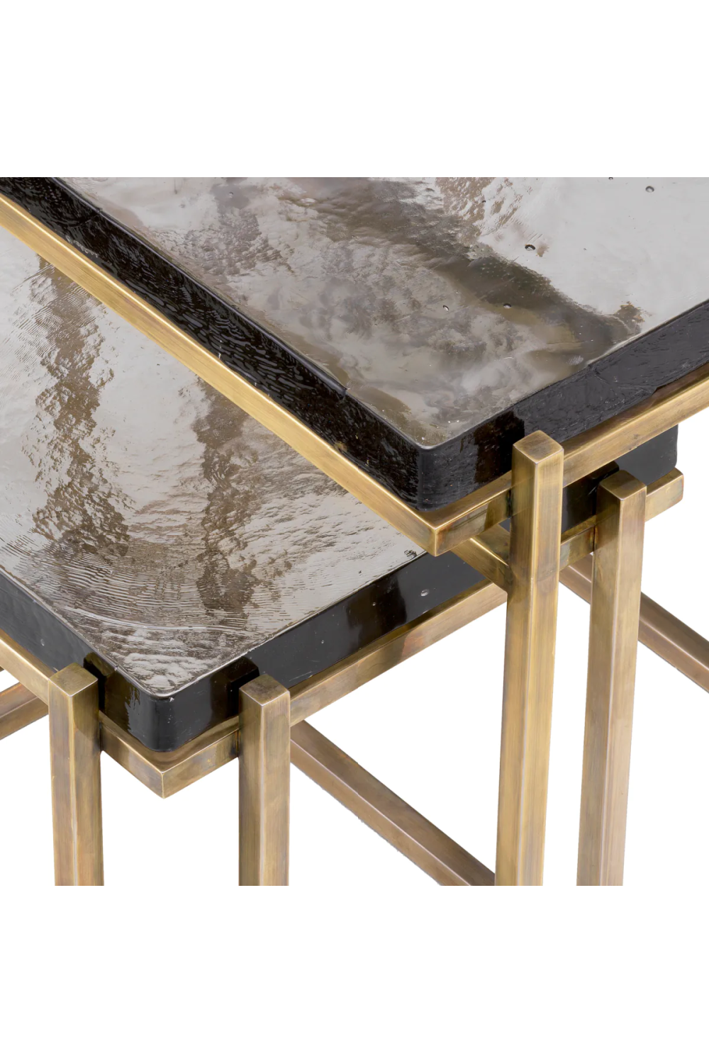 Square Glass Side Tables (2) | Eichholtz Niemeyer | Oroa.com