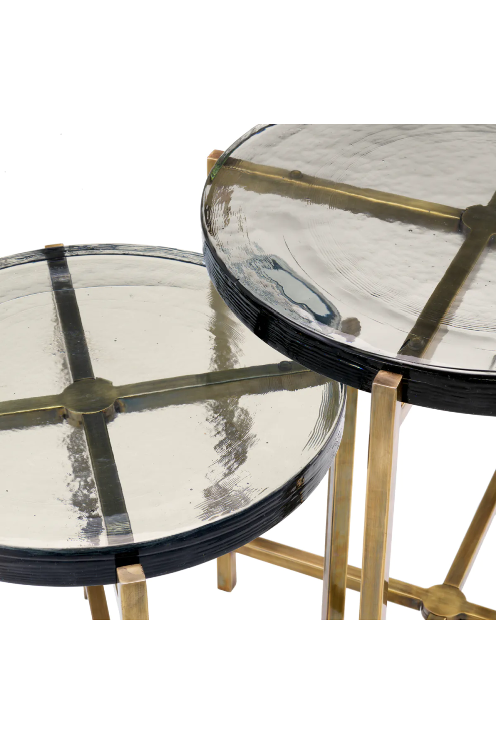 Vintage Brass Framed Side Tables (2) | Eichholtz Haymann | Oroa.com