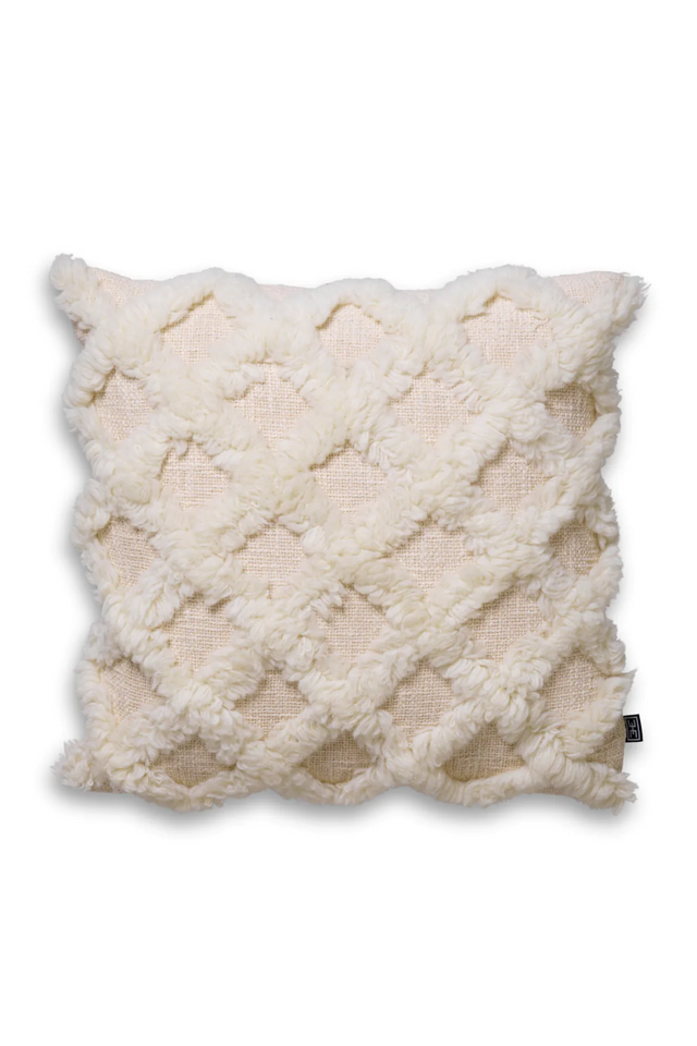 Contemporary White Wool Cushion | Eichholtz Arsenio | Oroa.com