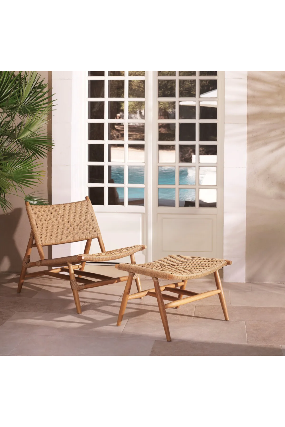 Weave Outdoor Chair & Foot Stool | Eichholtz Laroc | Oroa.com
