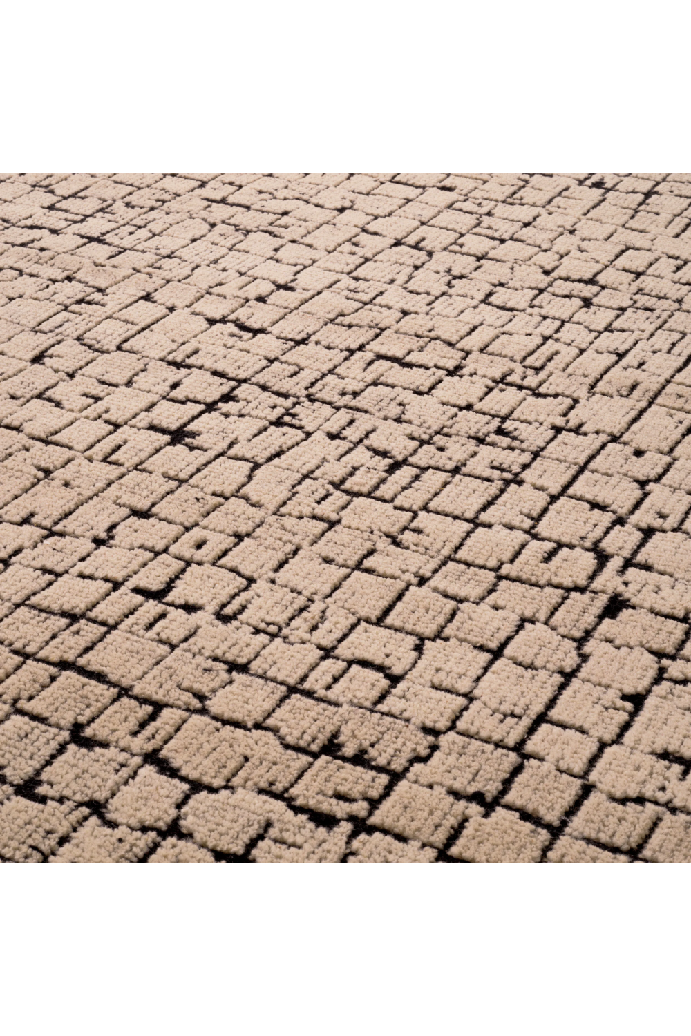 Black Patterned Wool Carpet | Eichholtz Nirvana | Oroa.com