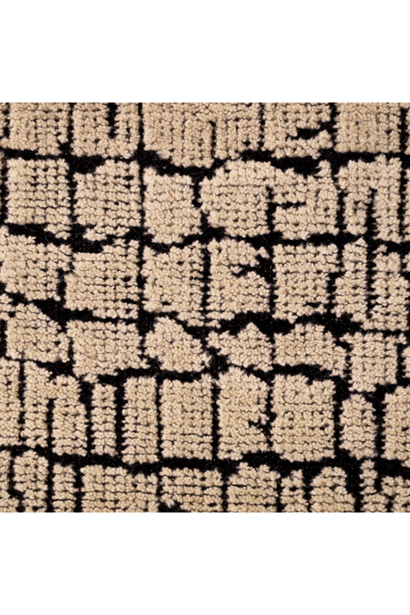 Black Patterned Wool Carpet | Eichholtz Nirvana | Oroa.com