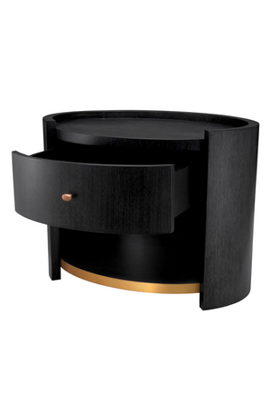 Oval Gray Oak Nightstand | Eichholtz Rosemberg | Oroa.com