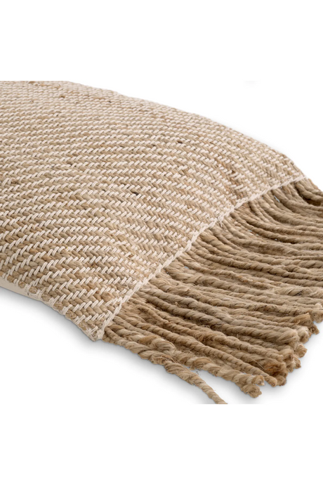 Natural Jute Fringed Cushion | Eichholtz Vieste | Oroa.com